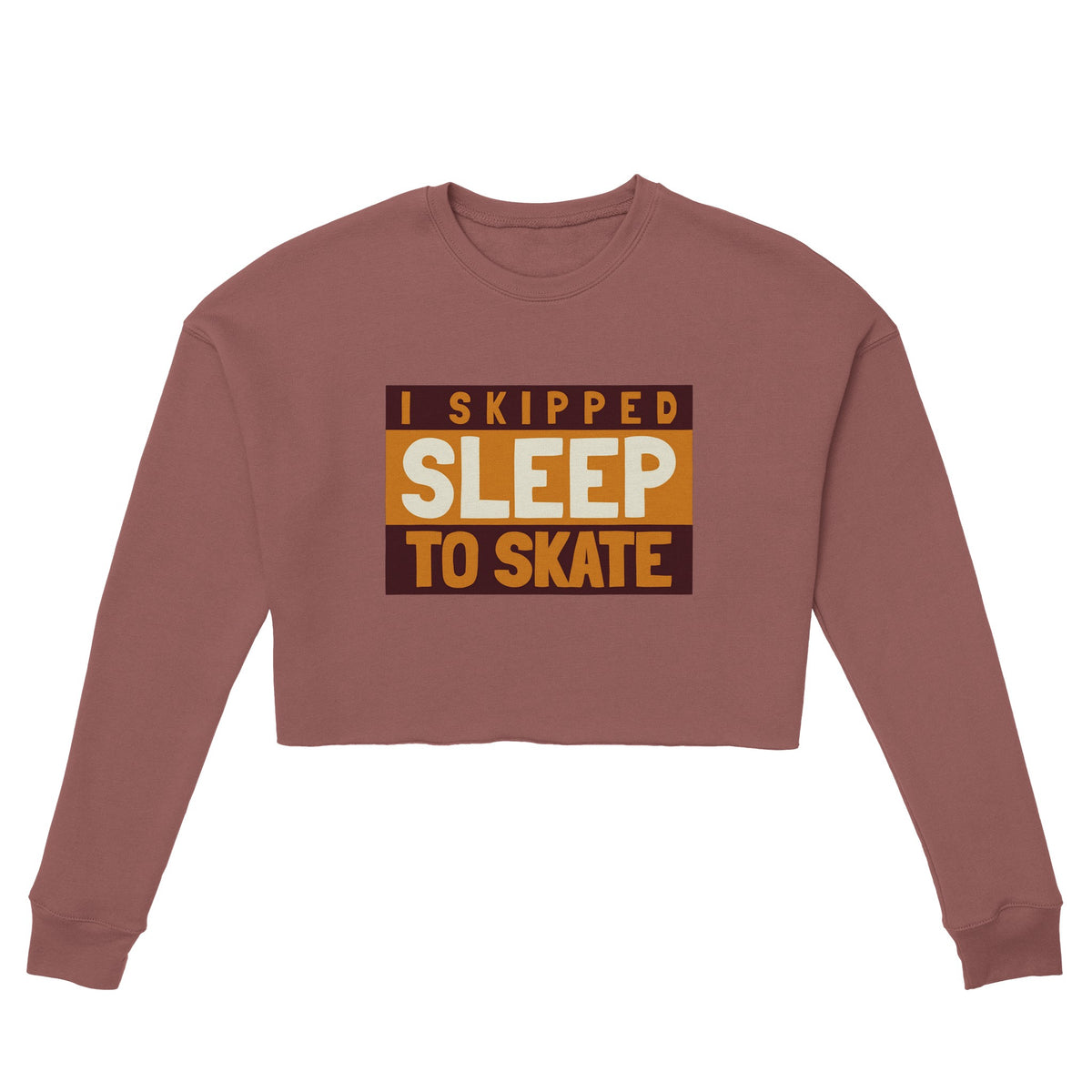 SKIP SLEEP Women's Cropped Sweatshirt | Bella + Canvas 7503