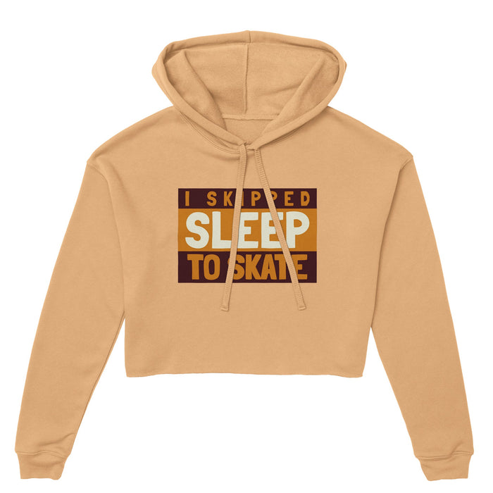 SKIP SLEEP Women's Cropped Hoodie | Bella + Canvas 7502