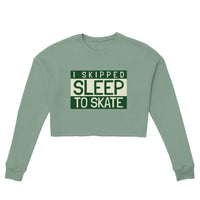 SKIP SLEEP Women's Cropped Sweatshirt | Bella + Canvas 7503