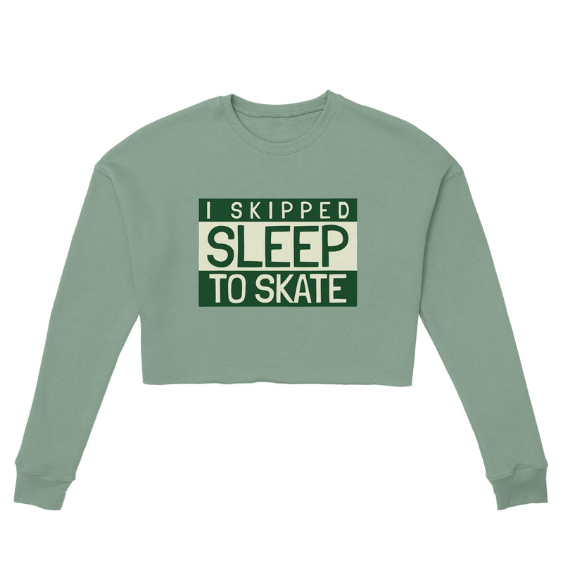 SKIP SLEEP Women's Cropped Sweatshirt | Bella + Canvas 7503